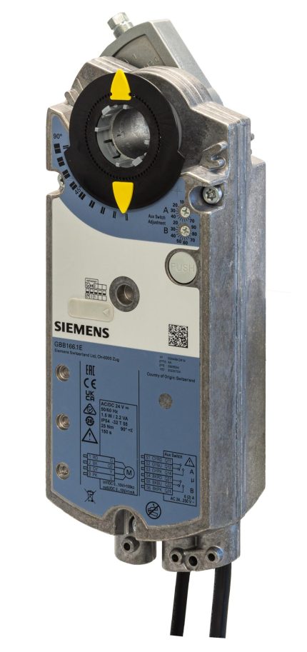 GBB163.1H Rotary air damper actuators 25 Nm, without spring return